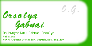 orsolya gabnai business card